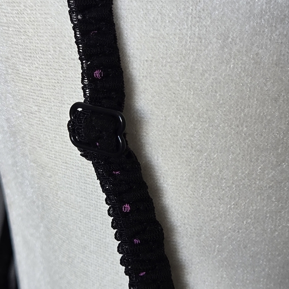 Y2K 90s Vintage Rampage Babydoll Sheer Mesh Polka-Dot Black Lace Cami Top - Picture 9 of 12